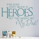 Hero Dad Family Quote Wall Sticker