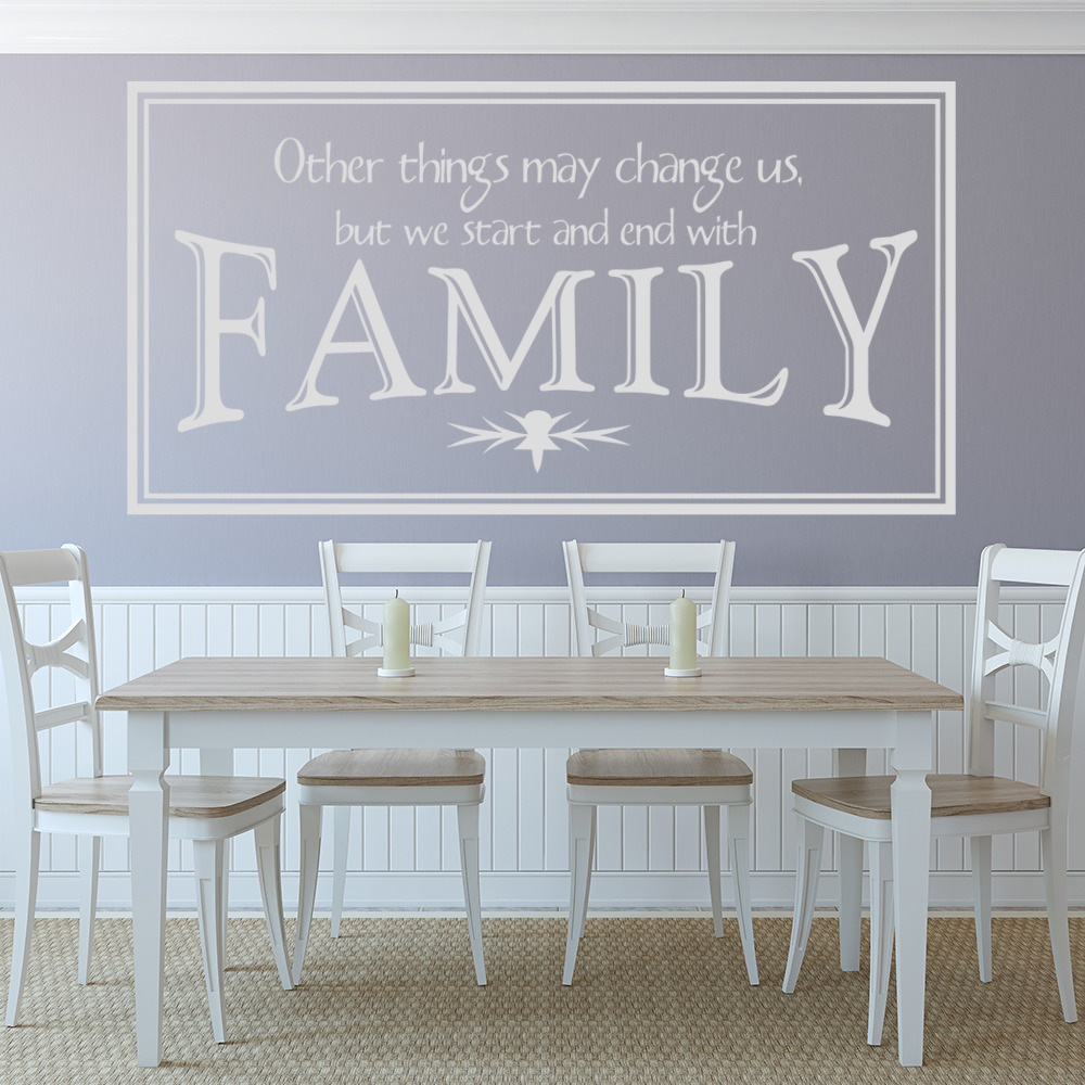 Start And End Family Quote Wall Sticker - Mod6