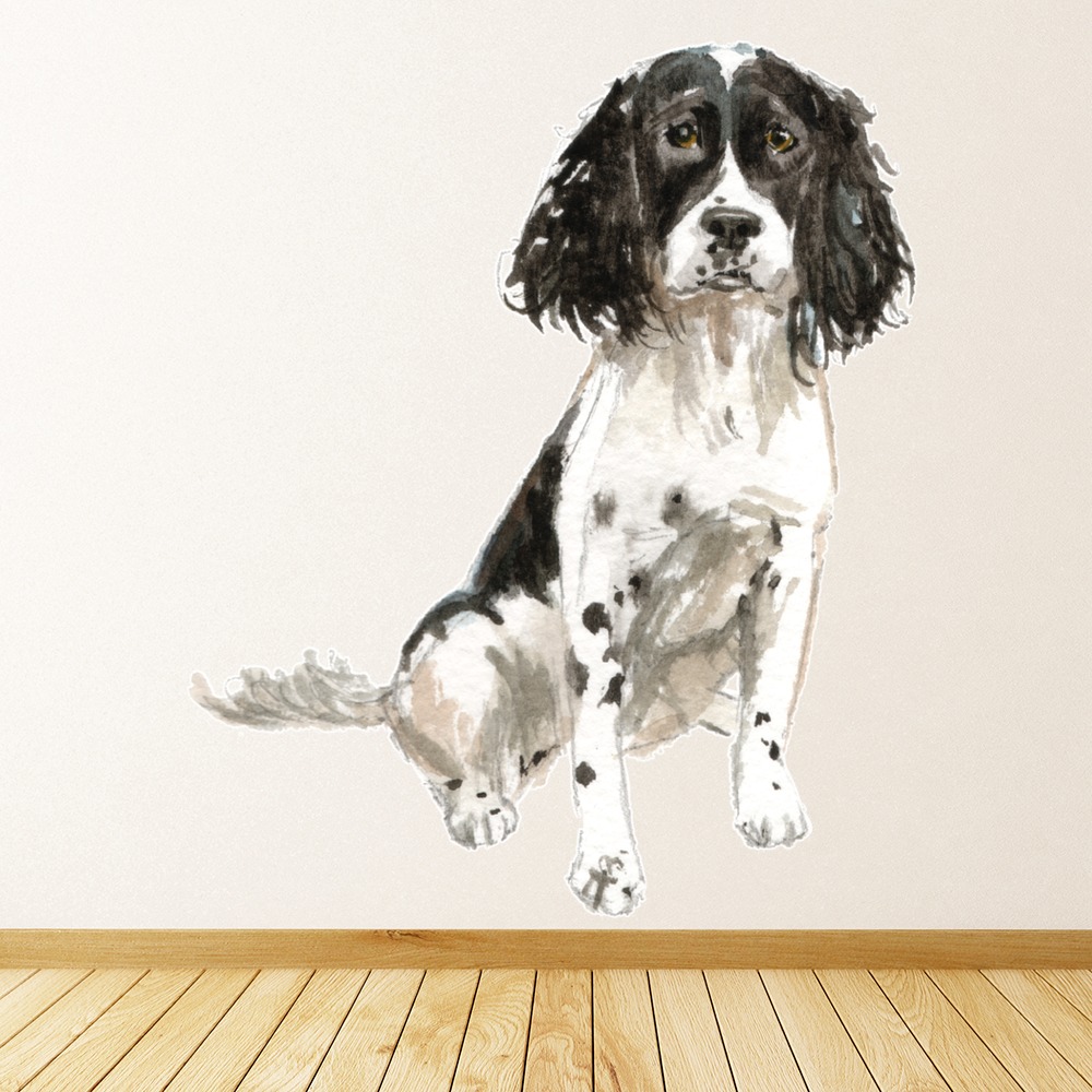 Black Springer Spaniel Dog Wall Sticker