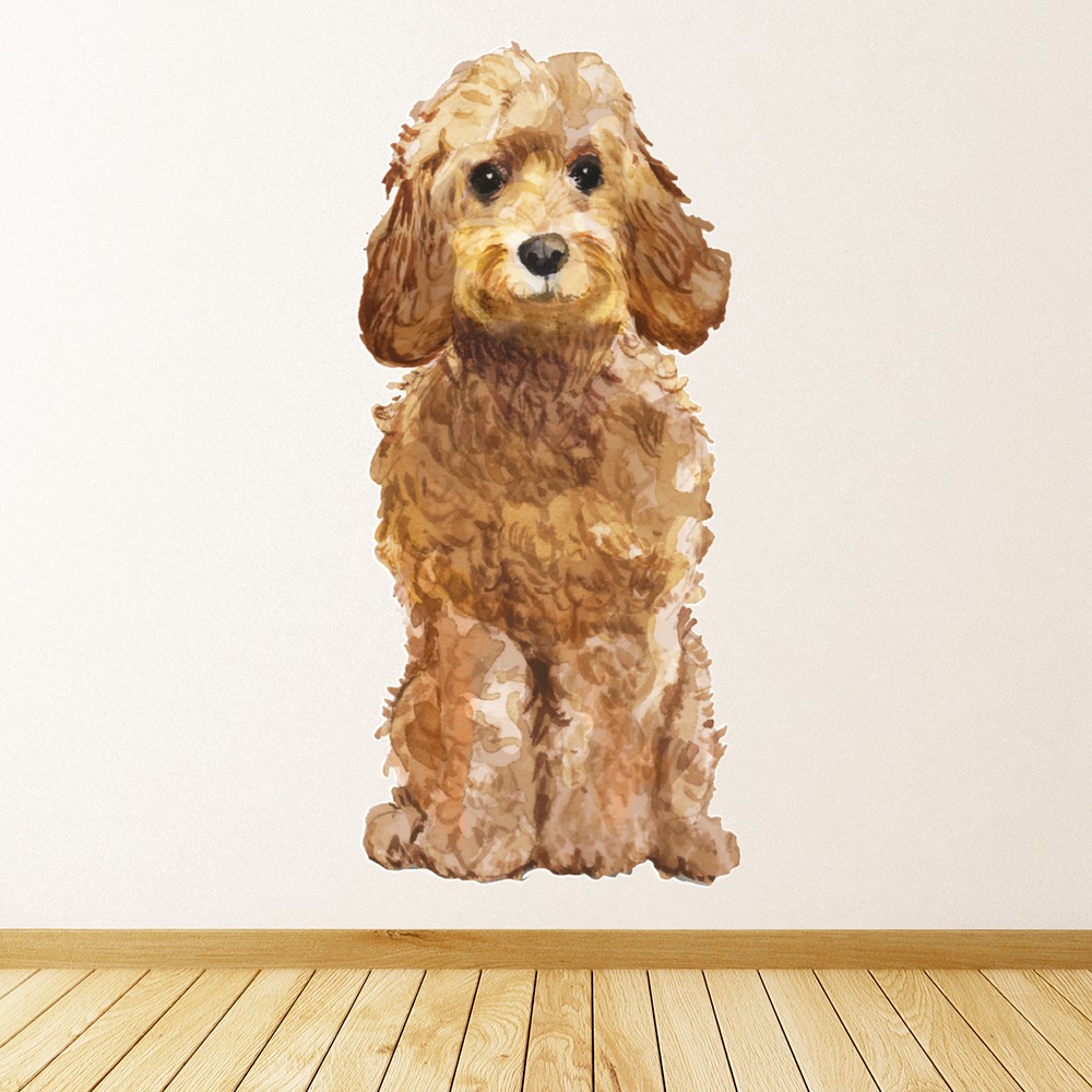 Golden Honey Cockapoo Dog Wall Sticker
