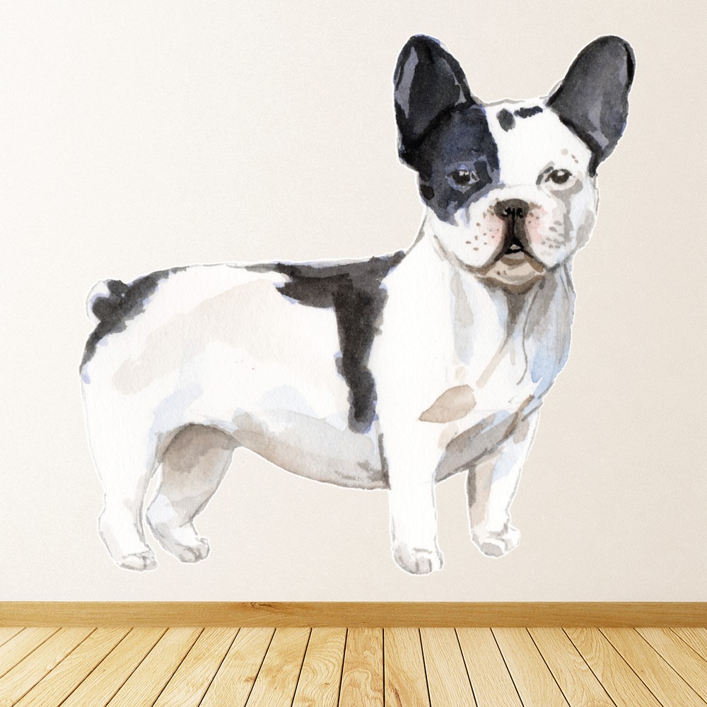 Black & White French Bulldog Dog Wall Sticker