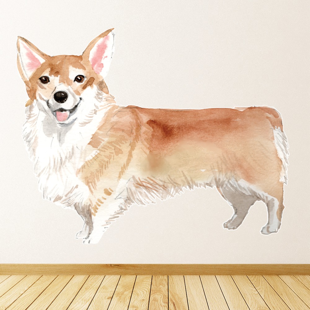 Corgi Dog Kennels Grooming Wall Sticker