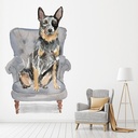 Australian Cattle Dog Chair Dog Kennels Grooming Wall Sticker