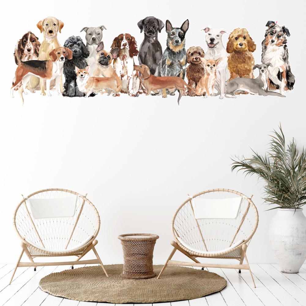 Dog Group 3 Dog Kennels Grooming Wall Sticker | Icon Wall Stickers