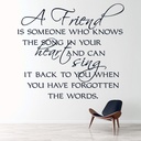 The Song In Your Heart Friends Quote Wall Sticker