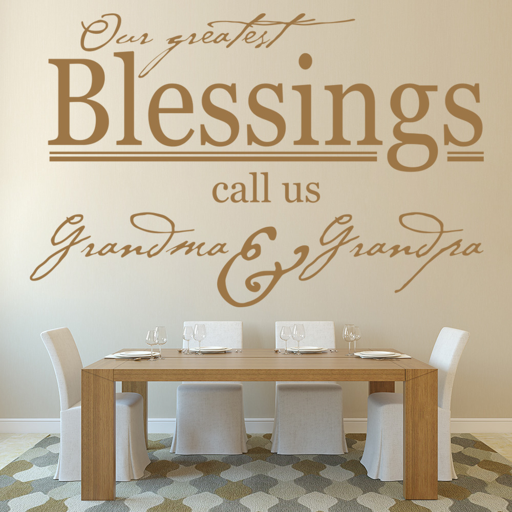 Grandma Grandad Family Quote Wall Sticker