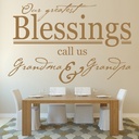 Grandma Grandad Family Quote Wall Sticker