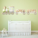 Green Train Childrens Nursery Wall Sticker