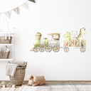 Jungle Friends Train Childrens Nursery Wall Sticker