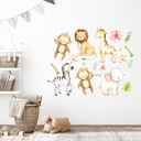 Lion Monkey Safari Animal Nursery Wall Sticker
