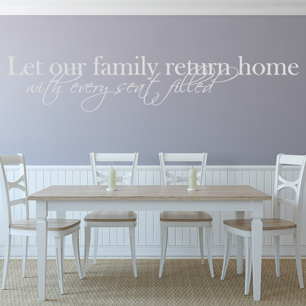 Every Seat Filled Family Quote Wall Sticker