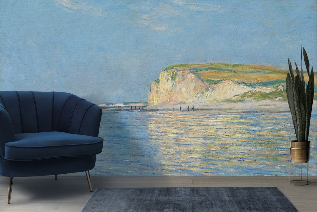 Low Tide at Pourville, near Dieppe (1882) Wall Mural Artist Claude Monet