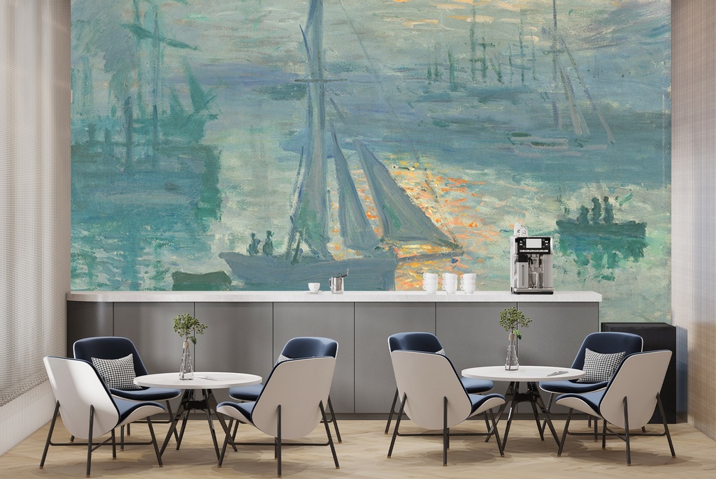 Sunrise Wall Mural Artist Claude Monet