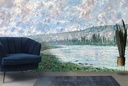 The Seine at Vétheuil (1880) Wall Mural Artist Claude Monet