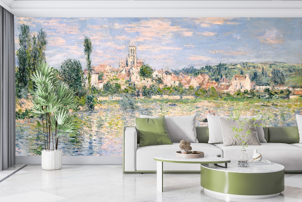 Vétheuil in Summer (1880) Wall Mural Artist Claude Monet