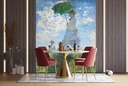 Woman with a Parasol, Madame Monet (1875) Wall Mural Artist Claude Monet