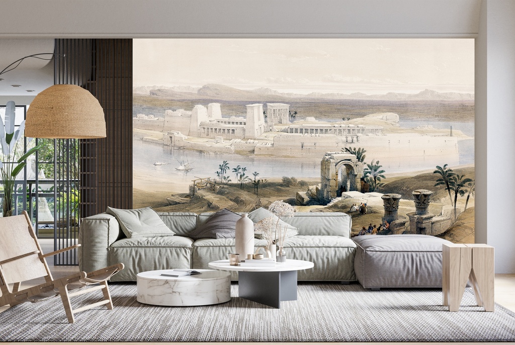 Island of Philae Nubia Wall Mural Artist David Roberts