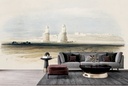 Statues of Memnon Thebes illustration Wall Mural Artist David Roberts