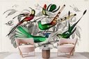 Topaz Throated Hummingbird (1820) Wall Mural Artist Oliver Goldsmith