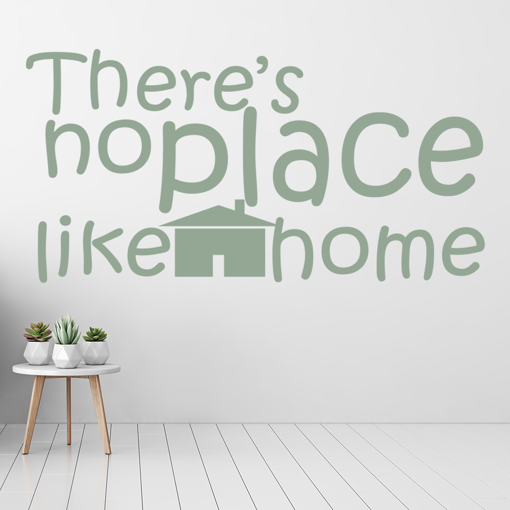 No Place Like Home Family Quote Wall Sticker - Mod2