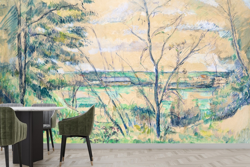 In The Oise Valley (ca. 1878–1880) Wall Mural Artist Paul Cézanne