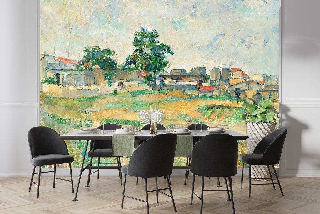 Landscape Near Paris (ca. 1876) Wall Mural Artist Paul Cézanne