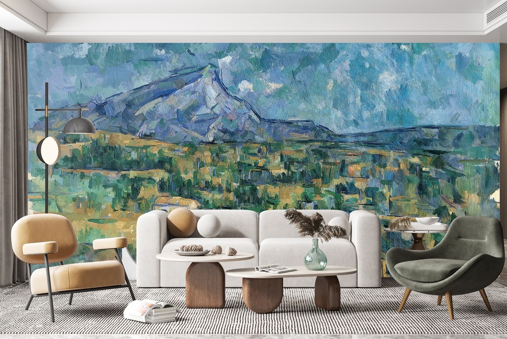 Mont Sainte-Victoire (ca. 1902–1906) Wall Mural Artist Paul Cézanne