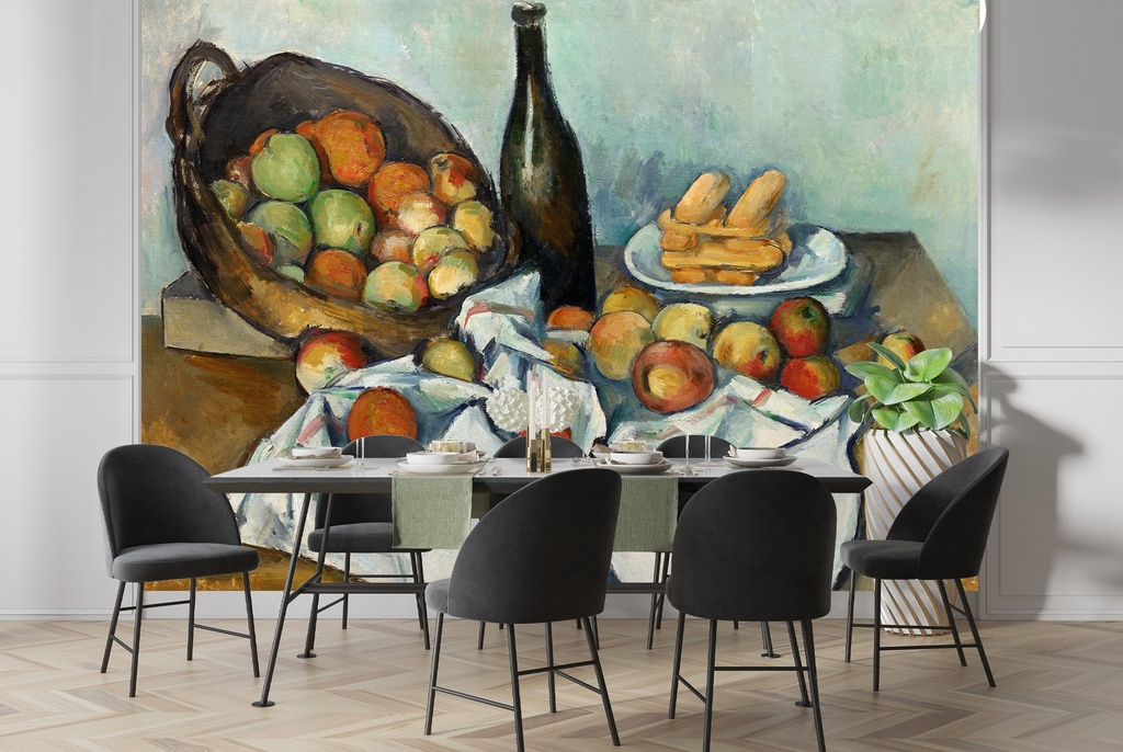 The Basket of Apples (ca. 1893) Wall Mural Artist Paul Cézanne