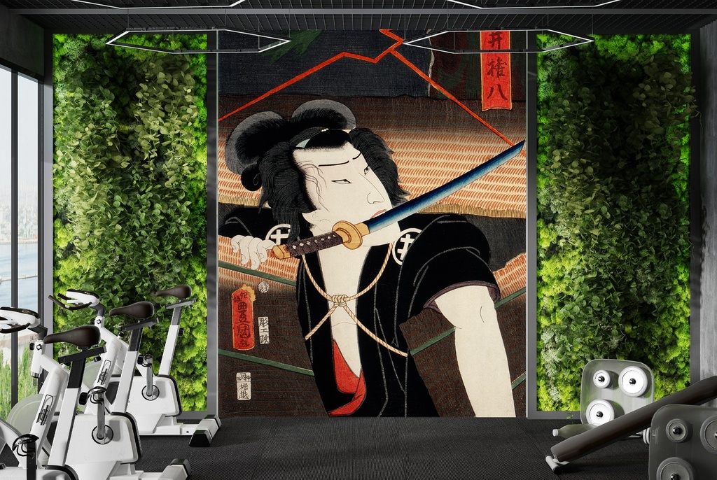Actor Wall Mural Artist Toyohara Kunichika