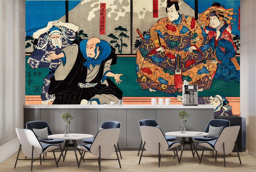 Sato Norikiyo Nyudo Saigo Yoshinaka Wall Mural Artist Utagawa Kuniyoshi