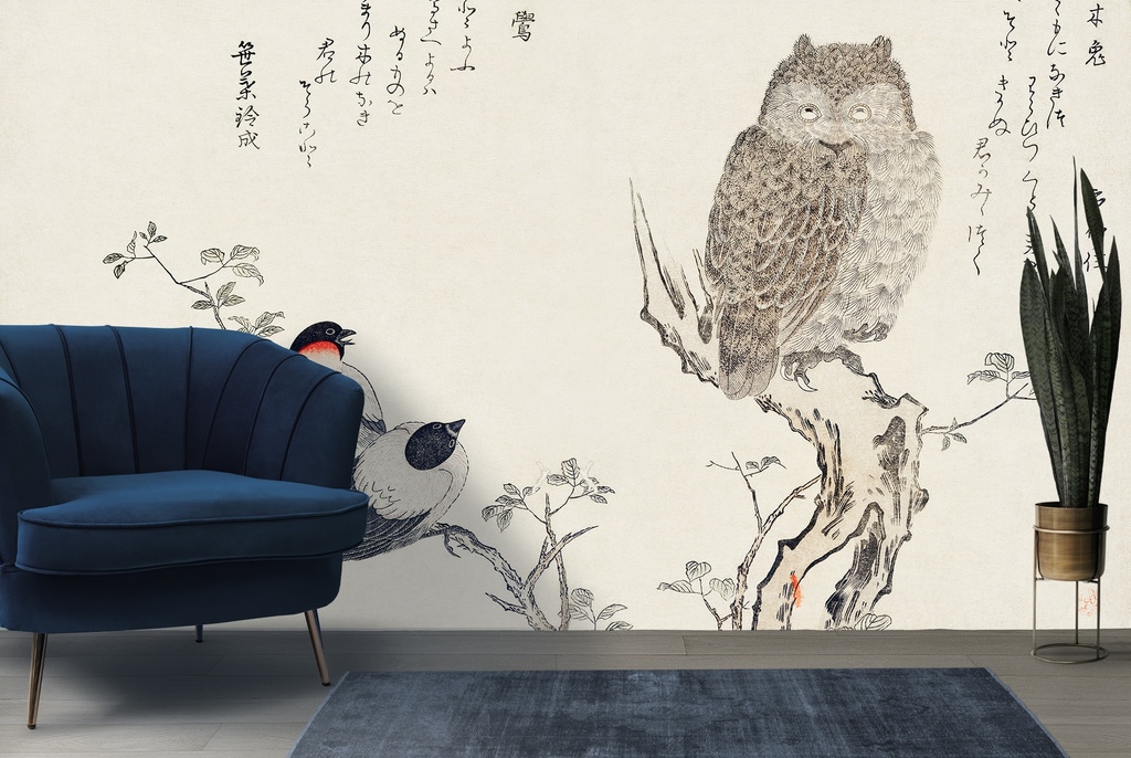 Mimizuku Uso Wall Mural Artist Utamaro Kitagawa