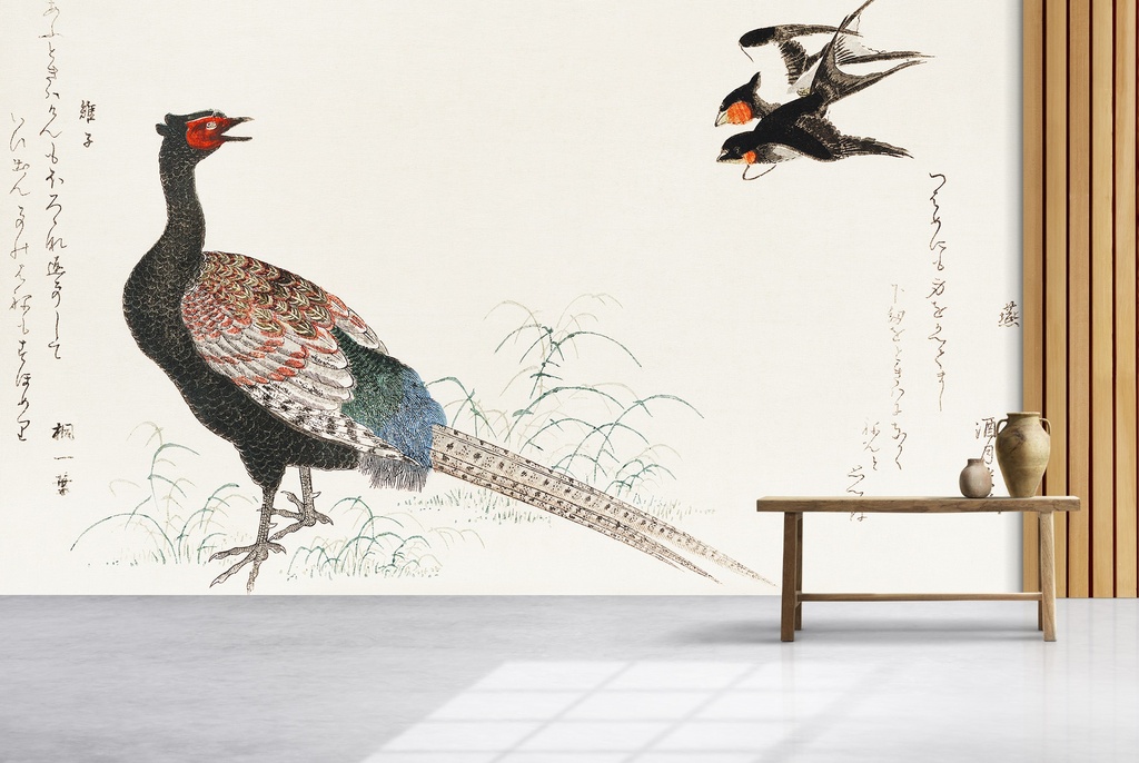 Tsubakura Kiji Wall Mural Artist Utamaro Kitagawa