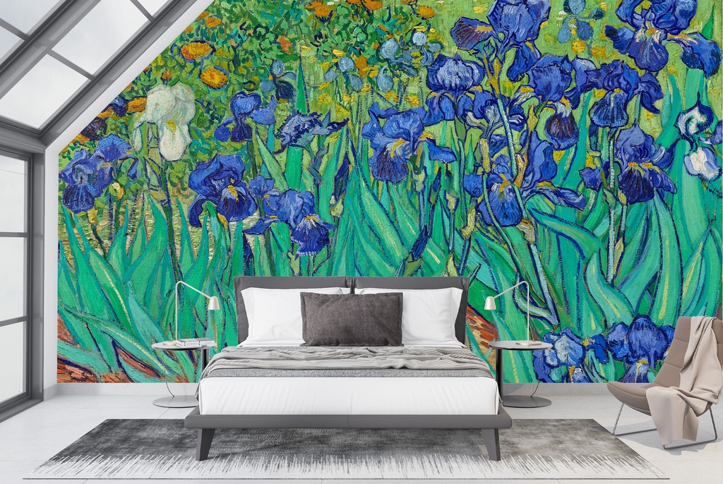 Irises (1889) Wall Mural Artist Vincent Van Gogh