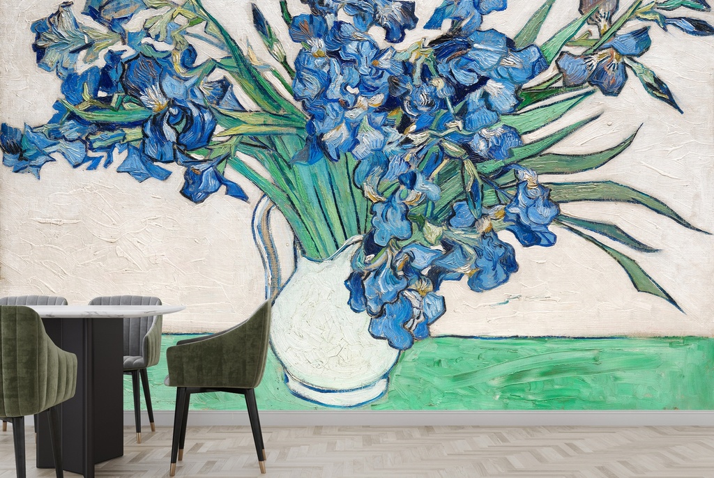 Irises (1890) Wall Mural Artist Vincent Van Gogh