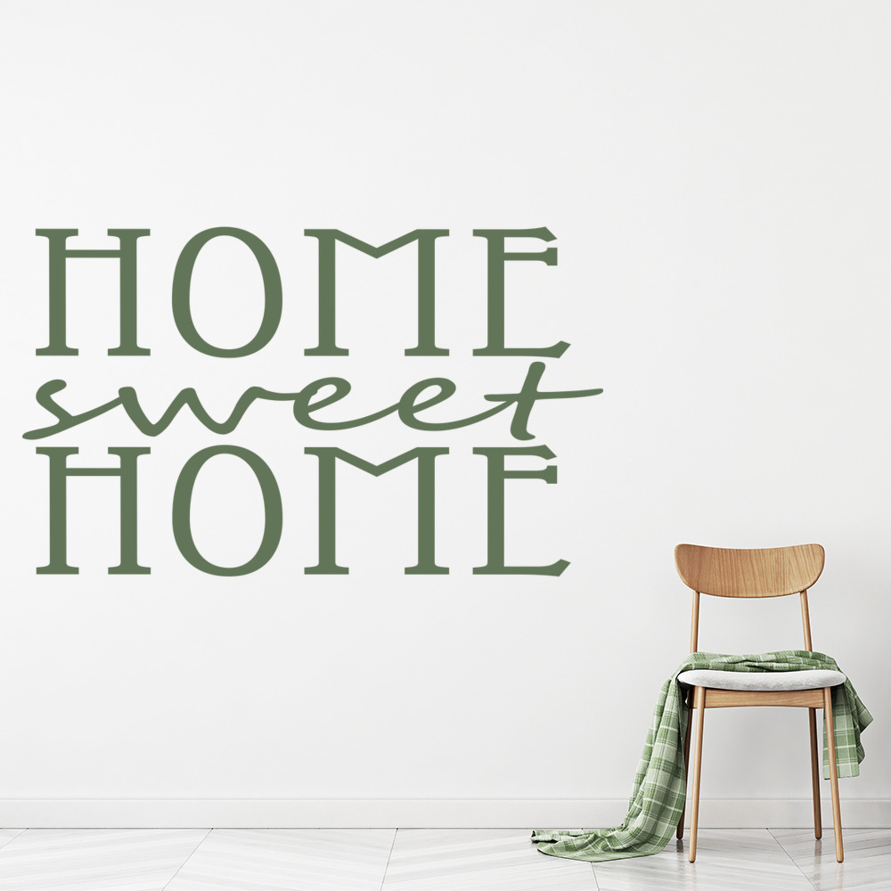 Home Sweet Home Family Quote Wall Sticker - Mod2