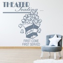 Theatre Popcorn Home Quote Wall Sticker