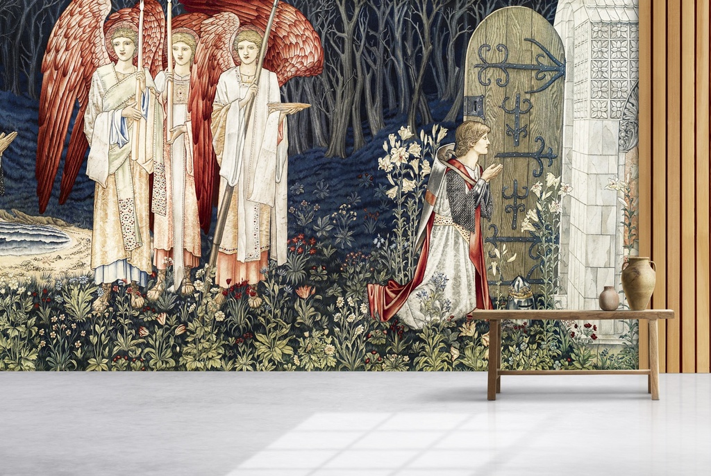 The Holy Grail to Sir Galahad (1895–1896) Wall Mural Artist William Morris