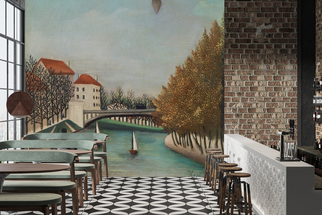 Study for View of the Pont de Sèvres (1908) Wall Mural Henri Rousseau