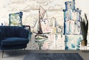 Entrance to the Harbor of La Rochelle (ca. 1920–128) Wall Mural Paul Signac