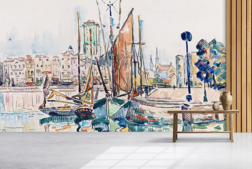 La Rochelle (ca. 1911) Wall Mural Paul Signac