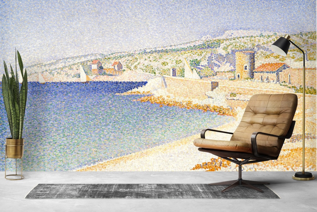 The Jetty at Cassis, Opus 198 (1889) Wall Mural Paul Signac