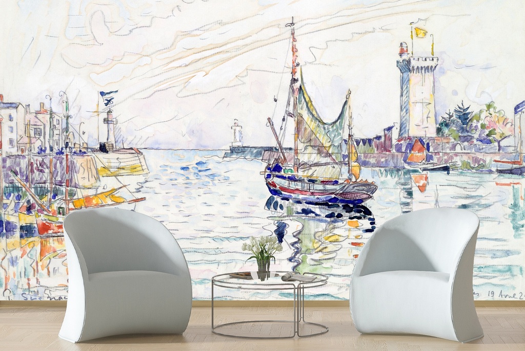 View of Les Sables dOlonne (1929) Wall Mural Paul Signac