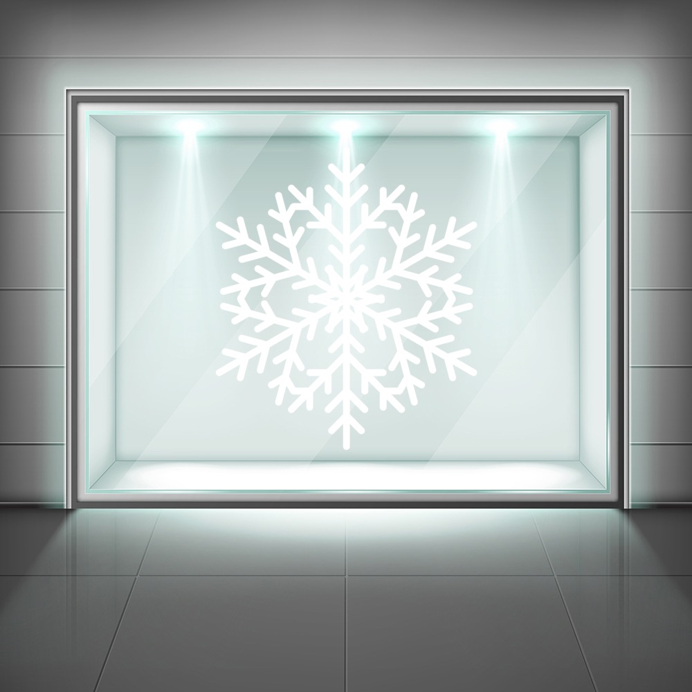 Christmas Snowflake Festive Frosted Window Sticker
