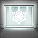 Classic Christmas Snowflake Festive Frosted Window Sticker