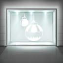 Christmas Bauble Festive Frosted Window Sticker
