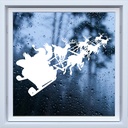 Santa Sleigh Christmas Window Sticker