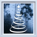 Swirl Christmas Tree Window Sticker