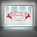 Merry Christmas Reindeer Quote Window Sticker