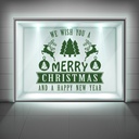 Merry Christmas & Happy New Year Quote Window Sticker