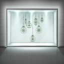 Christmas Baubles Snowflake Design Window Sticker